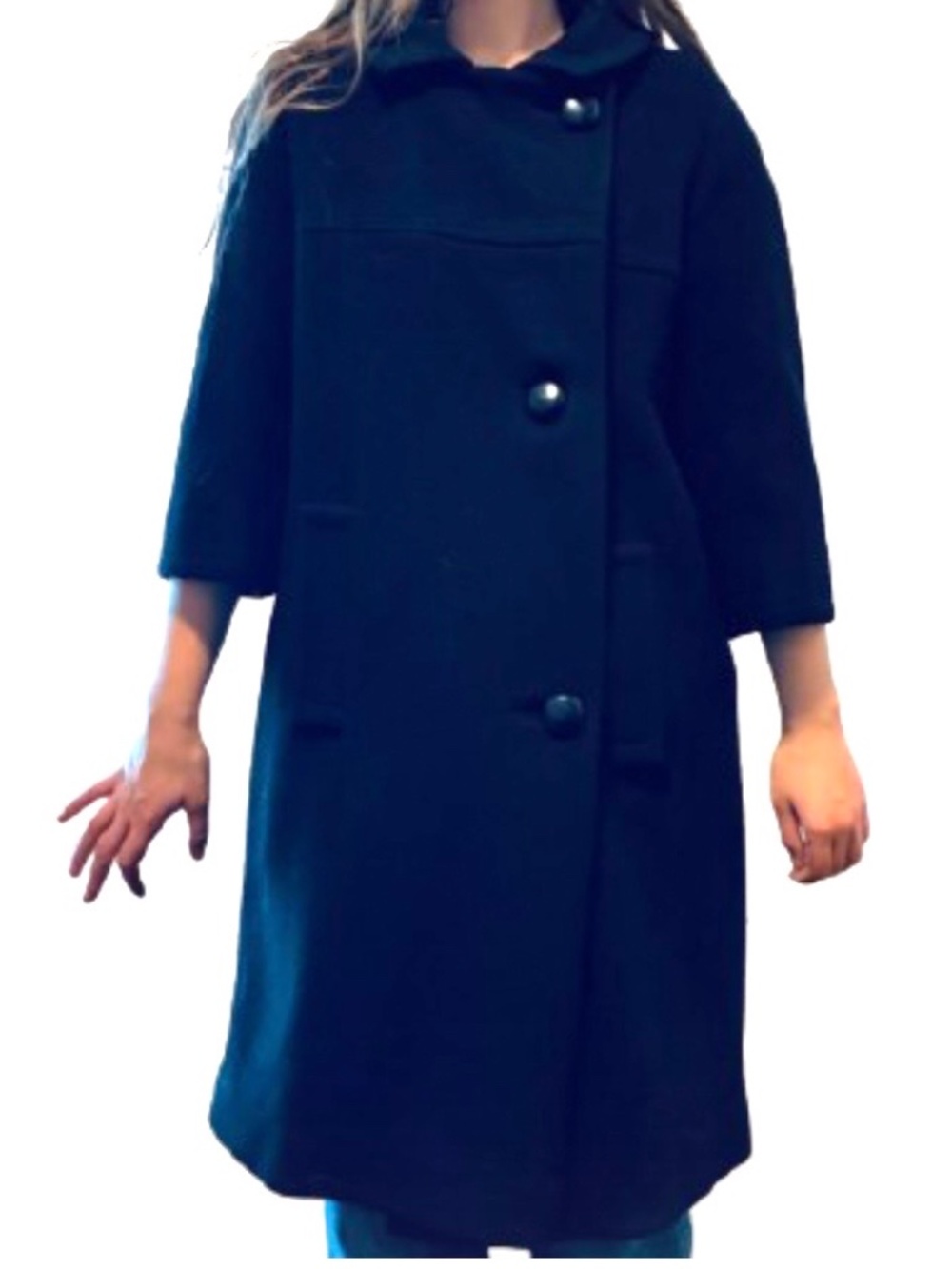 ‘60s Vintage 3/4 Sleeve Wool Coat